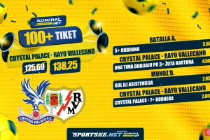 AdmiralBet 100+ tiket - Batalja, Munjoz, kartoni i korneri za 138,25